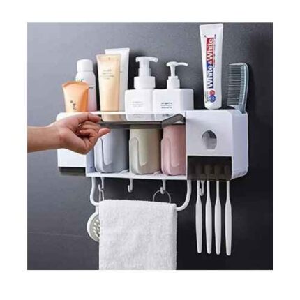 Smart Toothbrush Holder with Toothpaste Dispenser
