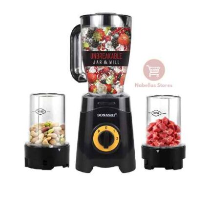 Sonashi SB-155N 3-in-1 Blender with Unbreakable Jar & Mill - 300W Power