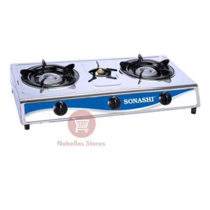 Sonashi Triple Gas Stove SGB-319S – 3-Burner Gas Cooktop
