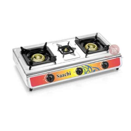 Saachi Triple Burner Gas Stove NL-GAS-5224 - Silver