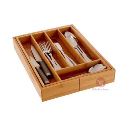 Bamboo Wood Cutlery Organizer – Stylish & Durable Cutlery Storage