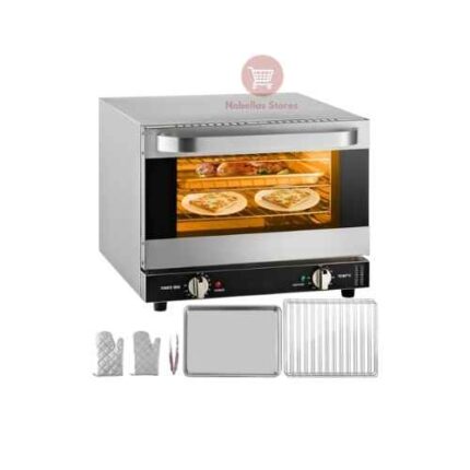 Commercial Convection Oven Countertop 4-Tier Toaster & Glass Door