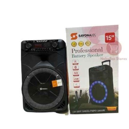 Sayona 15" Rechargeable Bluetooth Partybox Speaker SH-1314BT