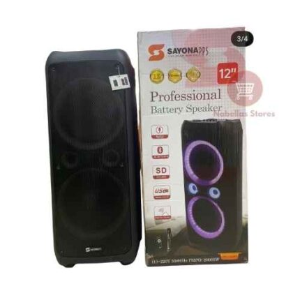 Sayona 12" Rechargeable Bluetooth Partybox Speaker SH-1311BT