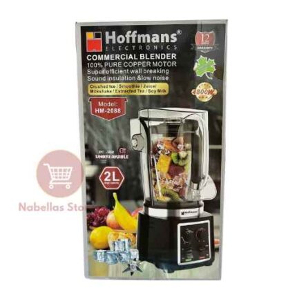 Hoffmans 2L Silent Commercial Blender – Noise-Proof with Unbreakable Jar HM-2088