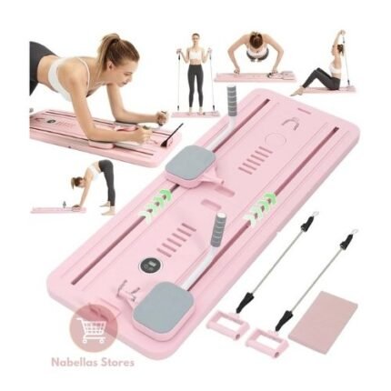 Multifunctional Foldable Pilates Reformer Board 5in1 With Resistance Bands, AB Roller for Home Workouts