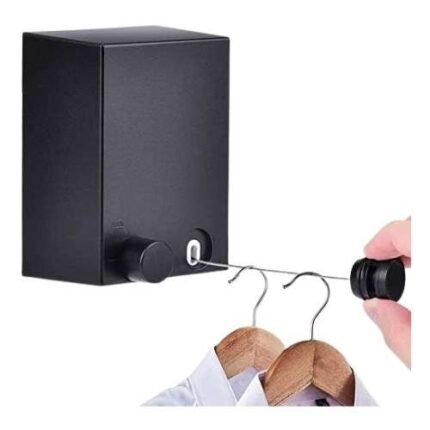 4.2m Retractable Clothesline - Wall Mounted Stainless Steel, Indoor/Outdoor Drying Line with Punch & No-Drill Mounting