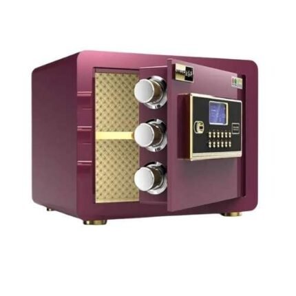Fireproof Fingerprint And Key Security Safe Box (36x30x30cm) – Waterproof Alloy Steel Locker