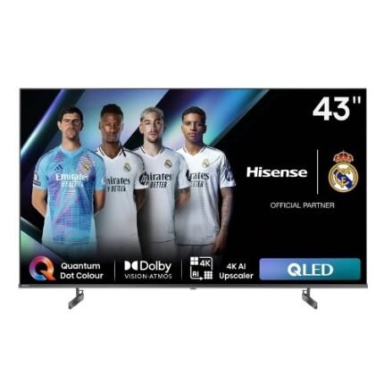 Hisense 43-Inch 4K QLED Smart TV 43Q6Q – Alexa, Dolby Vision, AI Motion, Dual-Band Wi-Fi