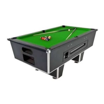 Marble Slate Coin Operated Pool Table Green Full Set