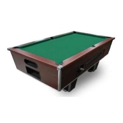 Coin Operated Marble Slate Pool Table Brown Full Set With Accessories