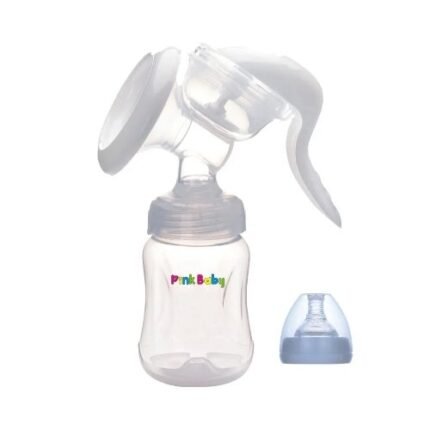 Pink Baby Manual Breast Pump With Ergonomic Handle