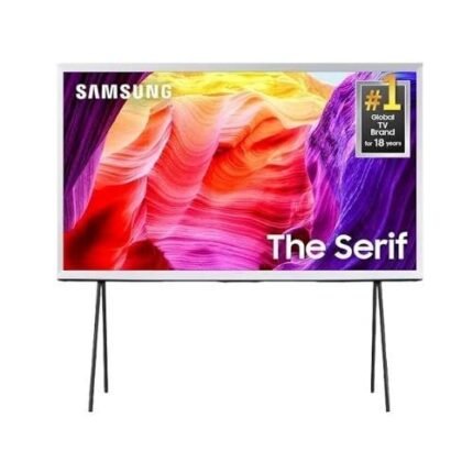 Samsung 55-Inch The Serif QLED 4K Smart TV, I-Shaped Design, Matte Display, 120Hz, Quantum HDR