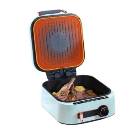 Foldable Electric Indoor Grill And Griddle, 1700W-1800W, Double-Sided BBQ Pan, Non-Stick