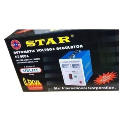 Star ST-500A 0.5KVA Automatic Voltage Regulator – Dual Output 110V/220V With Fuse Protection