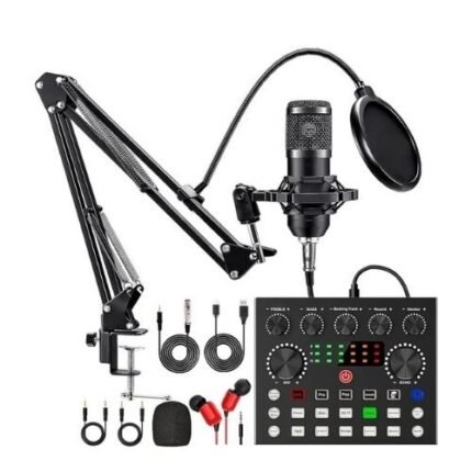 BM-800 Podcast Equipment Bundle With V8S Sound Card - Mic Kit For Streaming With Phone/PC/Laptop