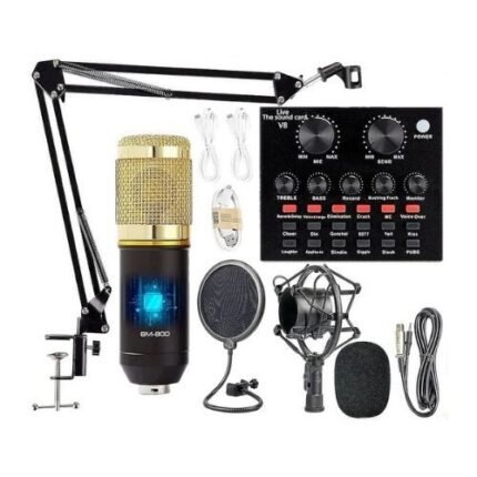 BM-800 V8 Live Sound Card Podcast Equipment - Mic Kit for PC/Phone/Laptop
