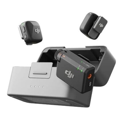 DJI Mic Mini 2TX+1RX+Charging Case - Noise Cancelling, 48H Battery, Wireless Mic for Camera/iPhone/Android
