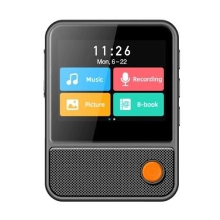 Porodo Soundtec Tune Pod 2.31 Inch MP3 Player With Earphones, Bluetooth 5.3, Speaker And FM Radio - 80H Playtime