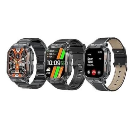 Haino Teko-3 AMOLED Smart Watch Waterproof With 3 Pair Straps And Charger