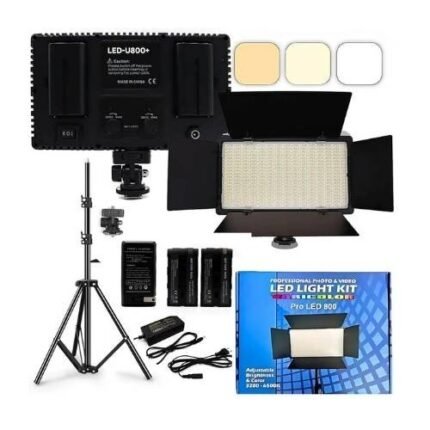 PRO LED 800 Video Light Panel 800 LEDs – 3200-5600K, Dimmable, High CRI – Photography, YouTube And Studios