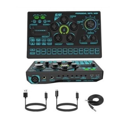 SX91 Professional Audio Mixer Sound Card – Live Streaming, Podcast And Karaoke