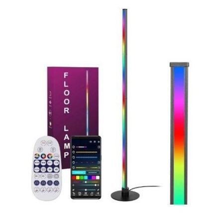 RGB Smart Corner Floor Lamp With Remote – 16 Million Colors, LED Standing Light