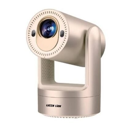 Rechargeable Green Lion Prisma 4K Portable Projector – 5200mAh Battery, 3 Hours Playtime, 120 Inch Screen, Built-in Speaker