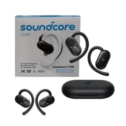 Anker Soundcore V20i Open-Ear Earbuds – Adjustable Hooks, 36H Battery, IP55, LED Lights
