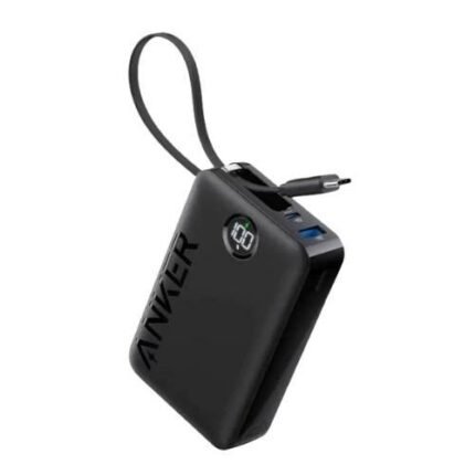 Anker 335 20,000mAh Power Bank 22.5W – Built-in USB-C Cable, Integrated Stand