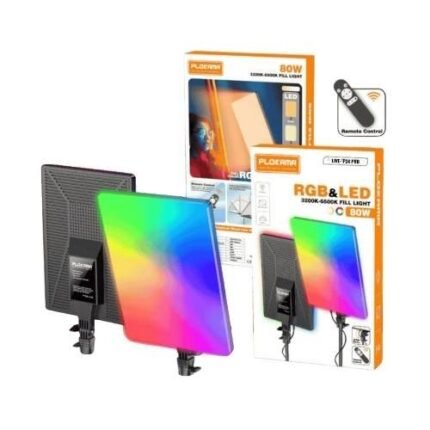 Plokama Live P24 Pro 80W RGB LED Panel Fill Light – Adjustable Color, Brightness And Stand