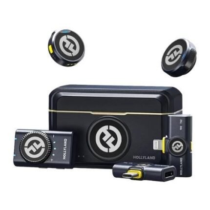 Hollyland Lark M2 Wireless Lavalier Microphone – Mini 9g, 1000ft Range, Noise Cancellation