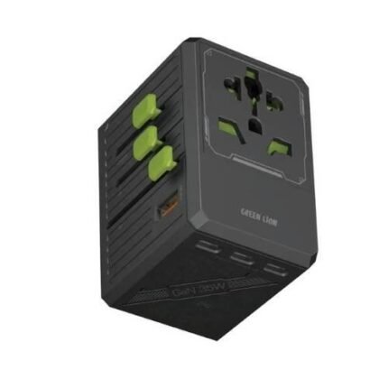 Green Lion GaN Universal Travel Adapter 35W 6-in-1 – 4x Type-C, PD Fast Charging + Free 2-in-2 Cable
