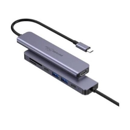 Porodo 7 in 1 USB C Hub HDMI 2 USB-A 2 USB-C MicroSD/SD