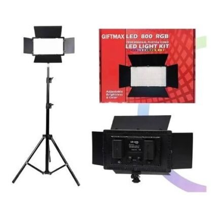PRO LED 800 RGB Video Light Panel Full RGB + 3200-5600K Bi-Color, Adjustable Brightness – LED Light Kit