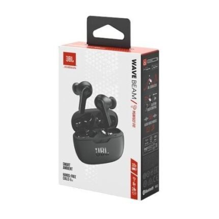 JBL Wave Beam True Wireless Earbuds – Deep Bass, 32H Battery, Smart Ambient