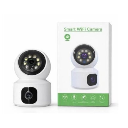 Dual Lens Smart WiFi/4G Security Camera – Real-Time Live View, Motion Detection, No DVR