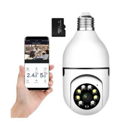 Wireless WiFi 360° Light Bulb Camera – 1080P HD, Smart PTZ, Night Vision