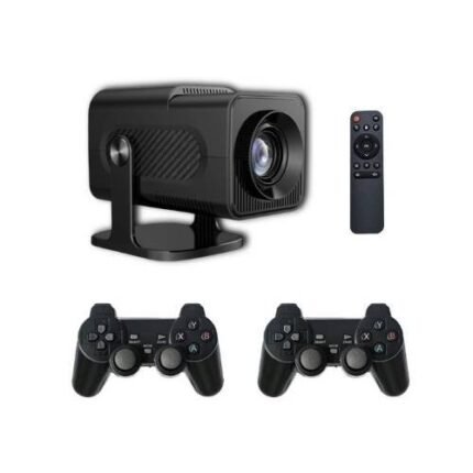 Borrego Smart 5 Mini Projector – Android 12, Built-in 10000 Games + 2 Consoles, 130 Inch Screen