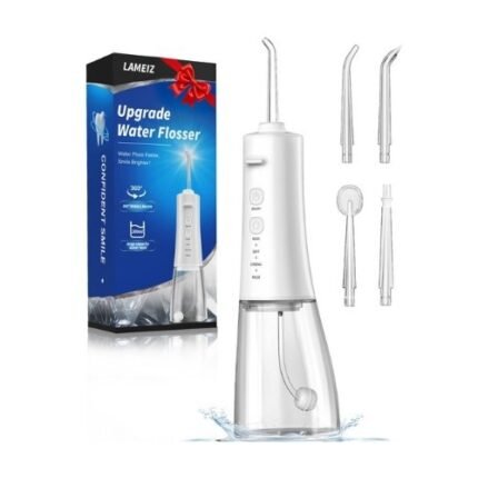 Portable Cordless Water Flosser for Teeth – 3 Modes, Long Battery, 4 Jet Tips Included