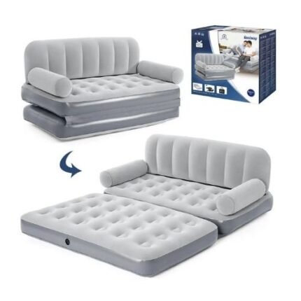 Bestway 5-in-1 Inflatable Sofa Bed With Air Pump – Double Air Couch To Double Bed