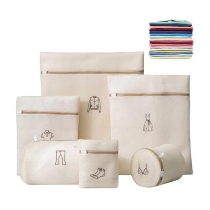 Mesh Bag For Laundry Set o
Of 6 – Reusable Delicate Honeycomb Net Washing Bags