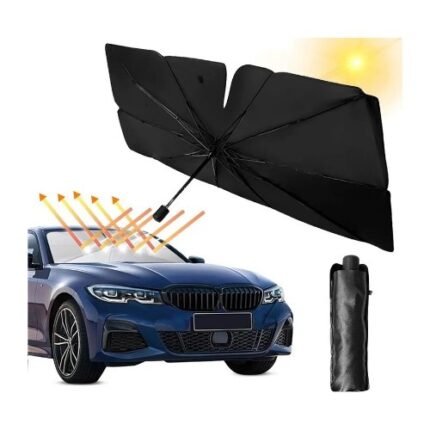 UV Car Windshield Sun Shade Umbrella - Foldable Heat Blocker for Cars
