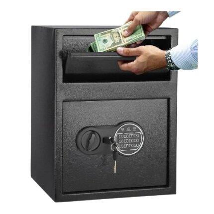 AL-2014F 25kg Anti-Fishing Safe Box - Electronic Drop Safe With Alarm And Key