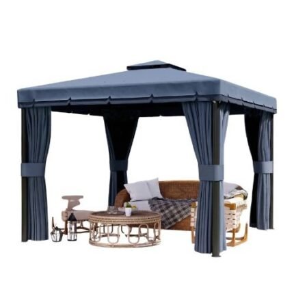 Rome 3x3m Outdoor Gazebo Tent - Waterproof Double Roof Commercial Canopy For Weddings And Events