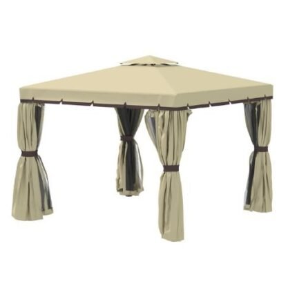 3x3m Double Layer Outdoor Gazebo Commercial Tent - Villa Patio Awning, Car Canopy And Wedding