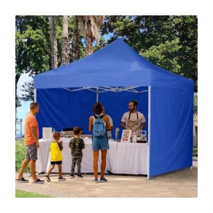 3x3m Foldable Pop Up Gazebo Tent With 3 Side Covers – Portable Outdoor Canopy For Patio And Events