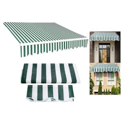3.5x2.5M Patio Retractable Awning Sunshade Canopy – Water Resistant Outdoor Shelter