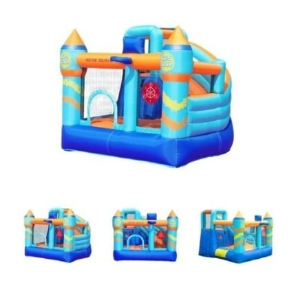 Doctor Dolphin Inflatable Bounce House For Kids 2-12 Years – Jumping Castle With Blower