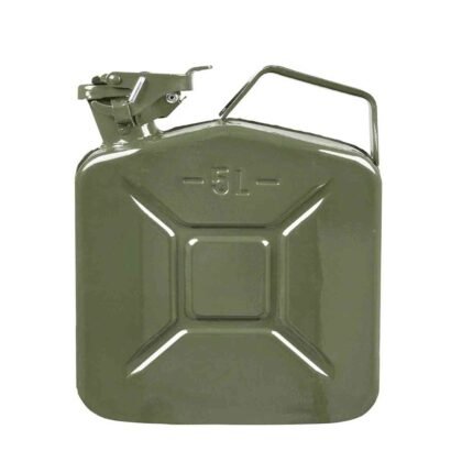Metal 5 Litre Steel Fuel Canister Jerry Can - Leak Proof Diesel Fuel Container